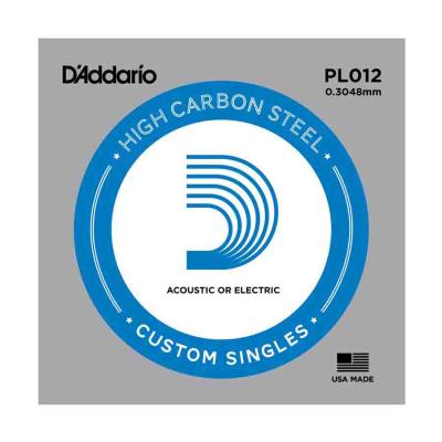 Daddario Pl012 Elektro Ve Akustik Tek Tel, E-(Mi), Hıgh Carbon St.