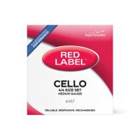 Daddario 6107 Cello Tel Seti, Red Label, 4/4, Medium Tension