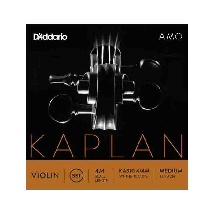 Daddario KA310 4/4M Keman Tel Seti, Kaplan Amo, 4/4 Scale, Medıum Tens