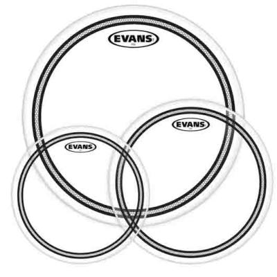 Evans ETP-EC2SCLR-R Deri Seti 10+12+16 Ec2S Tom Clear Rock Kit Ringli