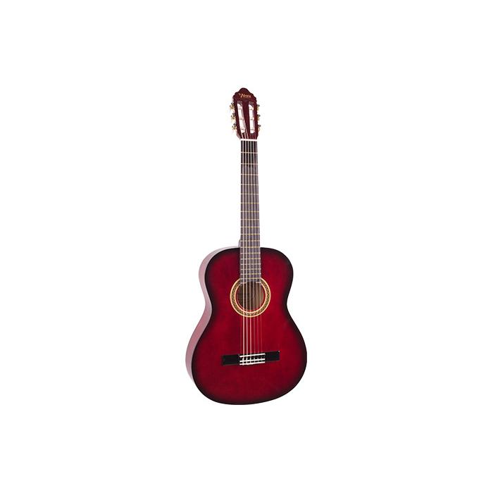 3-5 Yaş Valencia VC101TRDS Klasik Gitar 1/4 Kırmızı