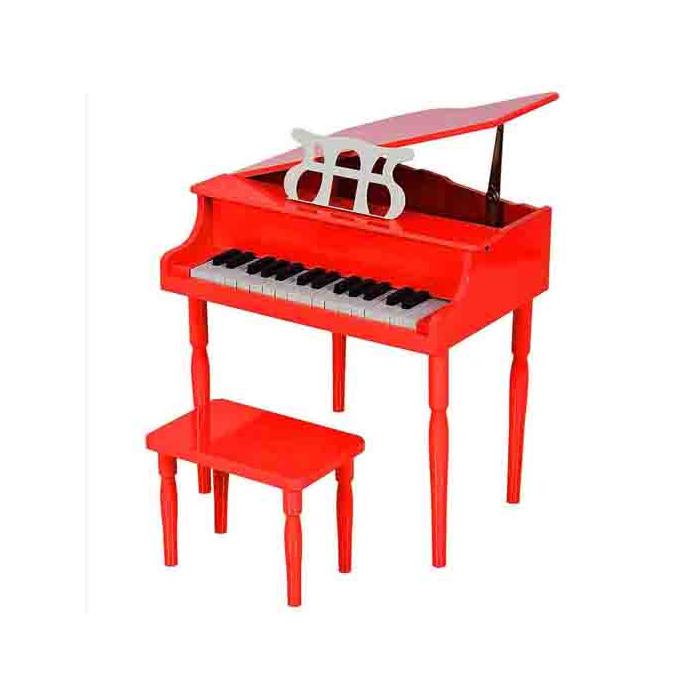 2-3 Yaş Çocuk İçin Ahşap Piyano Bp30Rd Nota Sehpası Ve Tabure Hediyeli.