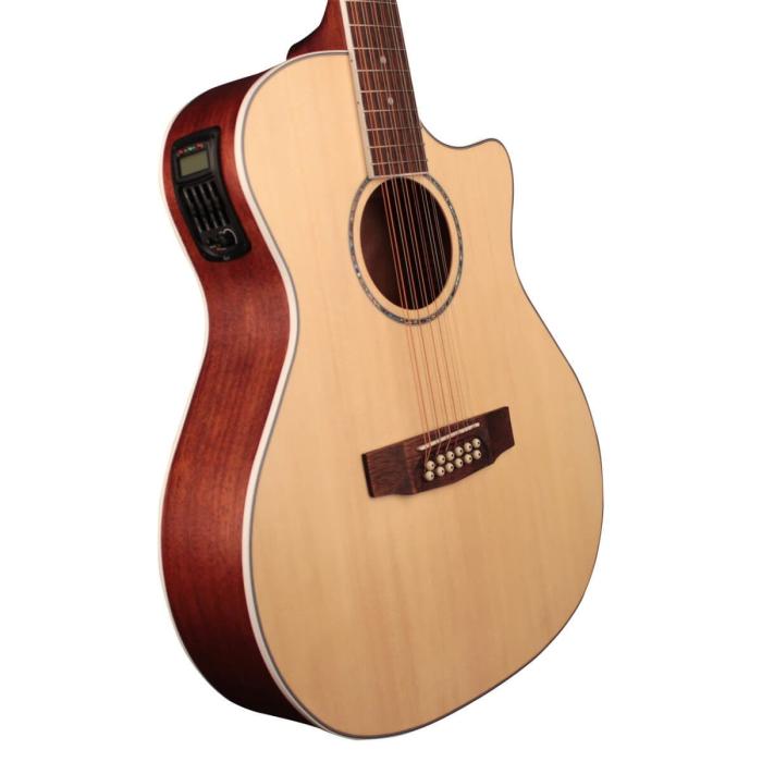 Cort GAMEDX-12OP Elektro Akustik Gitar, Grand Auditorium Kasa, 12 Telli, Open Pore
