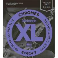 Daddario Ecg24-7 Elektro Gitar Teli, 7 Telli, Chromes, 11-65, Jazz .