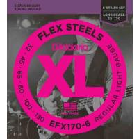 Daddario Efx170-6 Bas Gitar Tel Seti, 6 Telli, Flexsteels, Regular L.