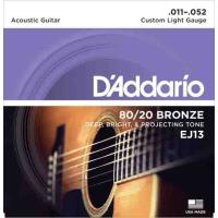Daddario Ej13 Akustik Gitar Tel Seti, 80/20 Bronz Custom Lıght G.
