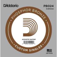 Daddario Pb024 Akustik Tek Tel, 5Li Paket, (Sol), Phosphor Bronze