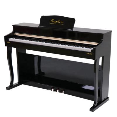 Jwin Sapphire SDP-240BK 88 Tuş Dijital Piyano, Çekiç Aksiyon, Sürgü Kapak, 3 pedal, Parlak Boya.